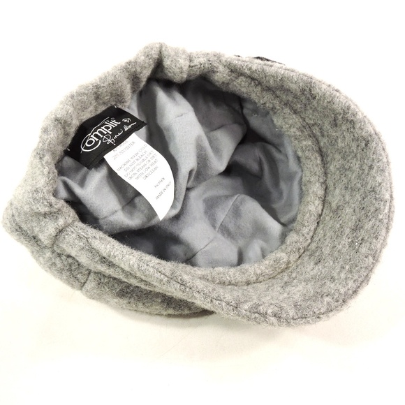 COMPLIT 🇮🇹 WOMEN'S GREY WOOL WINTER HAT - Picture 3 of 3